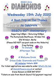 A poster for the Boat Trip on the River Thames on the 15th July 2020
